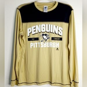NHL Pittsburgh Penguins Long Sleeve Tee - Gold and Black
